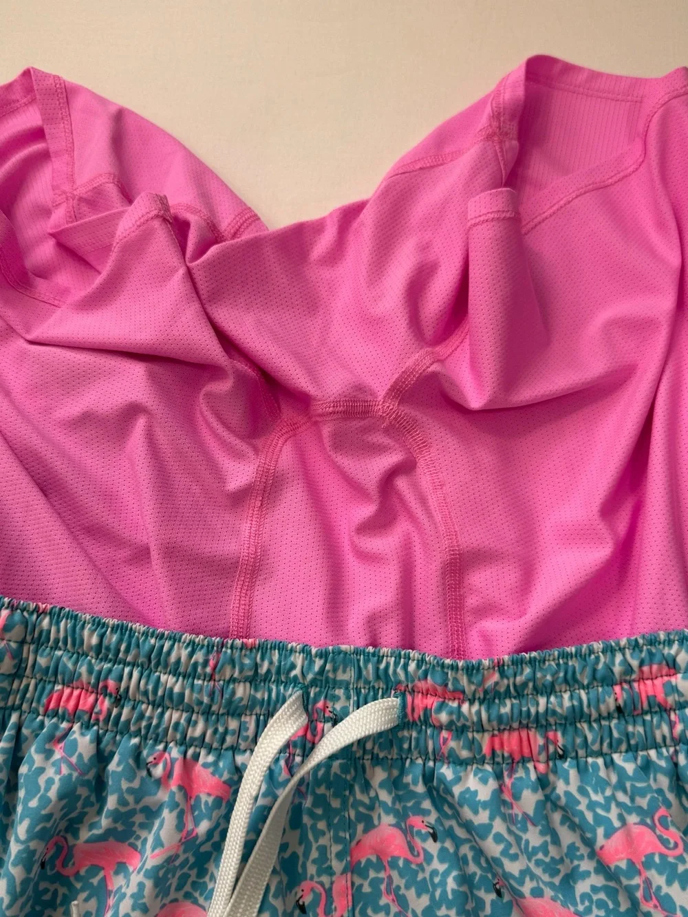 Chubbies The Domingos Are For Flamingos 7” Classic Swim Trunk Small Lined Beach